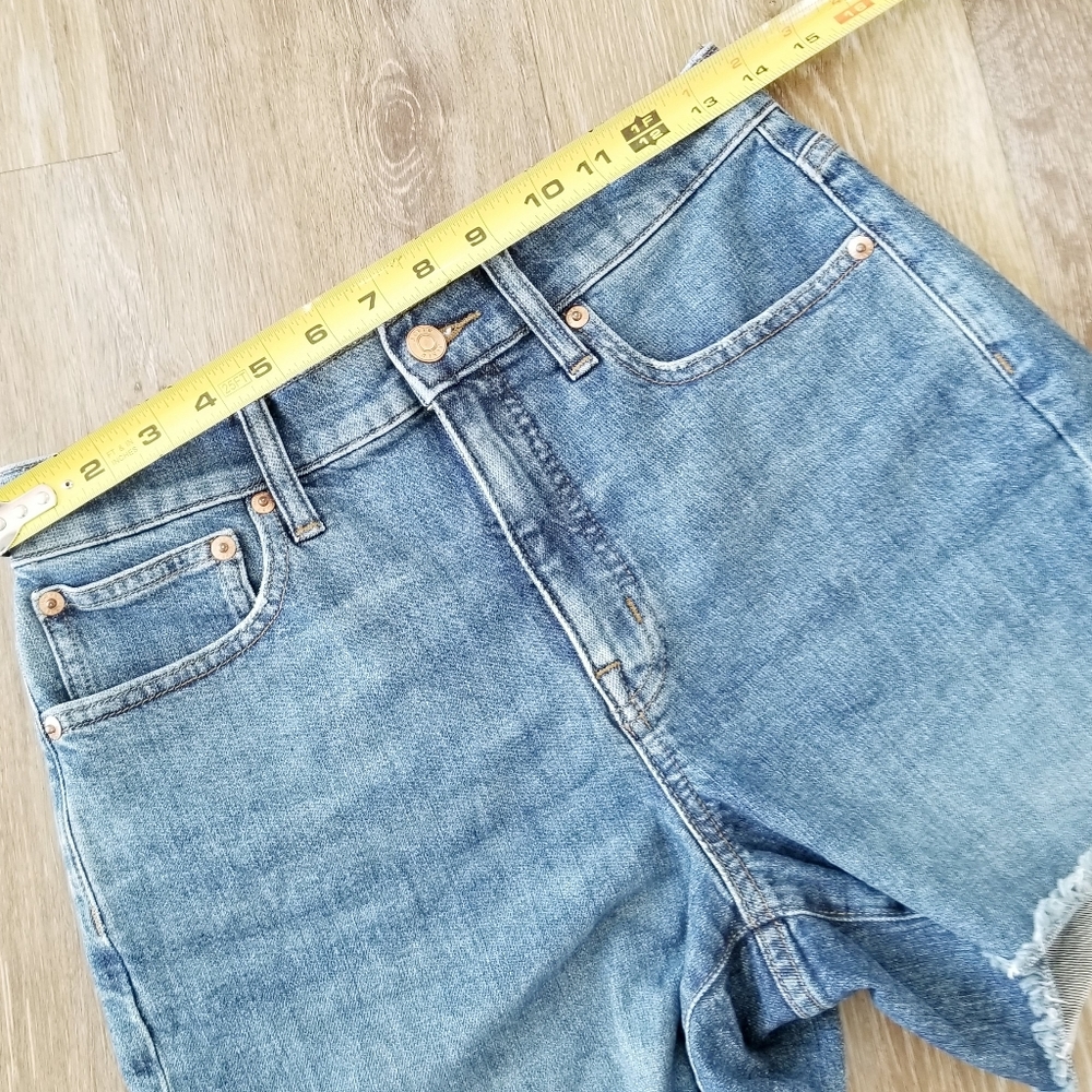 J Crew Women's High Rise High Waist Denim Blue Jean Shorts Zip-up sz 26 EUC - Picture 6 of 16